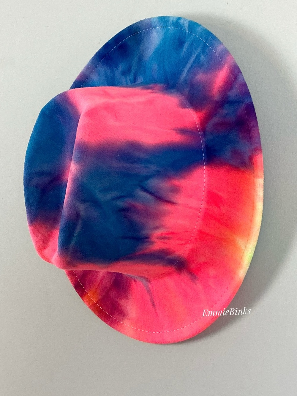 New Tie Dye Large Brim Festival Fedora Hat